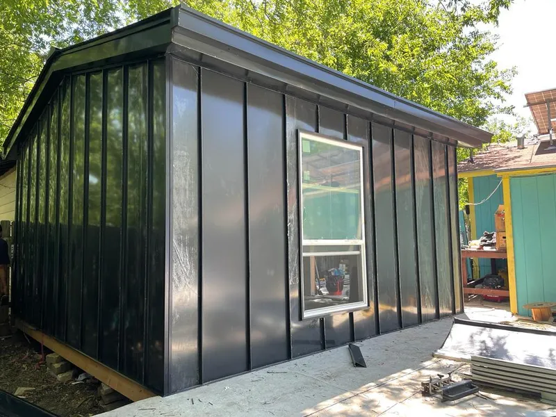 Black standing seam metal wall panels for Roof Inspection in Running Springs